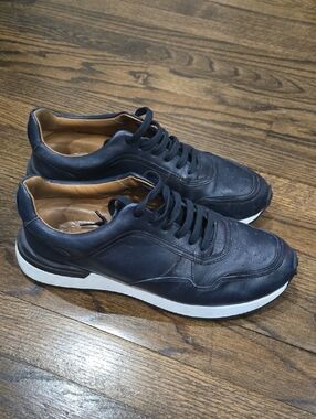Massimo Dutti Blue Leather Shoes Sneakers 41
